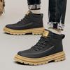 Designer Brand Men's Elevated Shoes Personalized Genuine Leather Boots Men's Outdoor Work Wear Boots Winter High Top Shoes