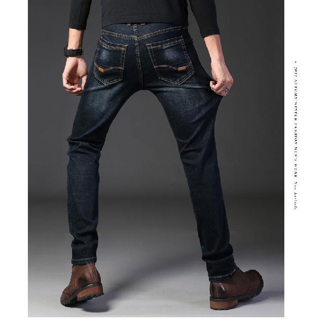 

2024 Весна и осень Высококачественные джинсы Прямые свободные эластичные деловые повседневные мужские джинсовые брюки 40