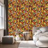 Stained Glass Wallpaper Orange, Gold and Red 50x1000
