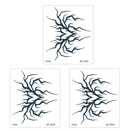 Yousheng 3Pcs Waterproof Tattoo Sticker for Men Women, Face Body Arm Chest Shoulder Thigh Waist Temporary Tattoo Decal, Long Lasting Body Art Fake