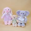 Neues Kleid Hase pastoral Bär Elefant rosa Hase Puppe beruhigendes Tier Puppe Plüschtier Stoffpuppe Geschenk