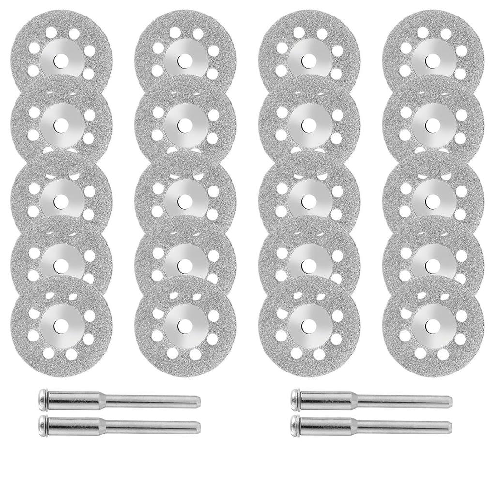 22mm Diamond Cutting Wheel Disc Set Grinding Circular Saw Blade Metal Cut Off Abrasive Tools for Dremel Rotary Tool with Mandrel