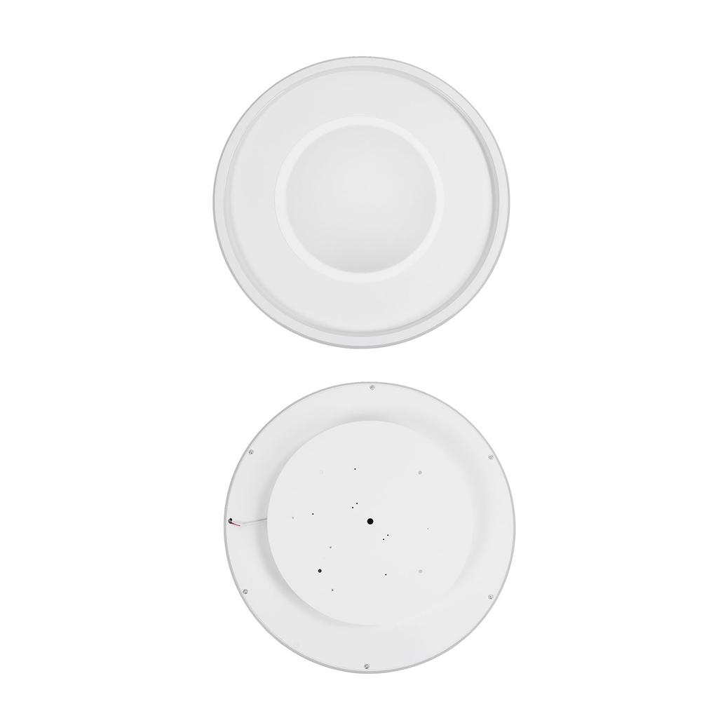 LED Ceiling Light Iron PC Stepless Dimmable Round Flush Mount Ceiling Light Fixture with APP Remote Control for Bedroom Hallway 110 to 265V