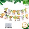 Huipai Brand 12-month Animal Birthday Banner Premium Quality Paper Material For Party Decor