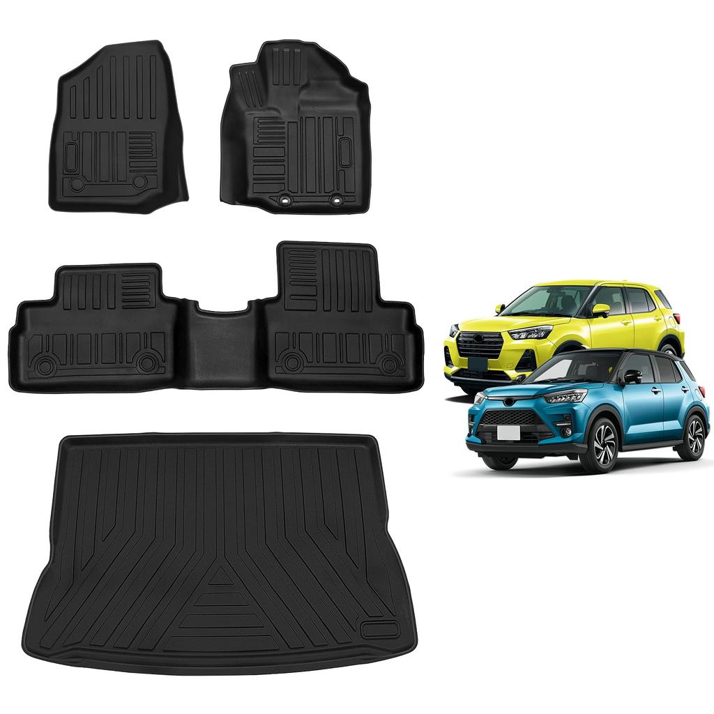 RAIZE Daihatsu Rocky Exclusive Floor Mats Luggage Mats Specially Designed for and 3D Mats Waterproof Car Mats TPE Material Protective Mats Stain