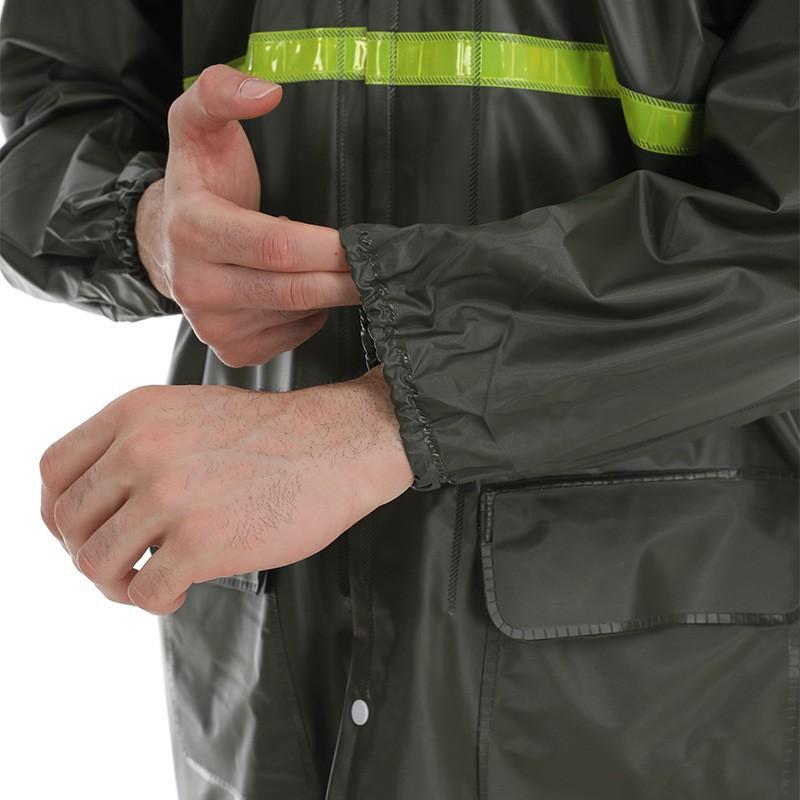 Knitted fabric split raincoat raincoat rain pants set whole body rainstorm prevention men and women motorcycle electric vehicle takeaway reflective