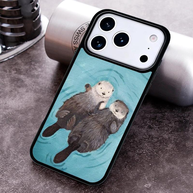 Sea Otter Pattern Phone Case For iPhone 17,16e,15,14,13,12,11,Mini,Pro,MAX Soft Silicone Cover