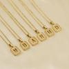 26-Letter Gold Sand Pendant Necklace for Women: Summer Collection, European/American Style, Titanium Steel, and 18K Stainless Steel Clavicle Chain.