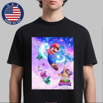 Tricou Super Mario Galaxy Film 2026 Personaj Mario 1 Aprilie 2026 Poster Tricou Unisex