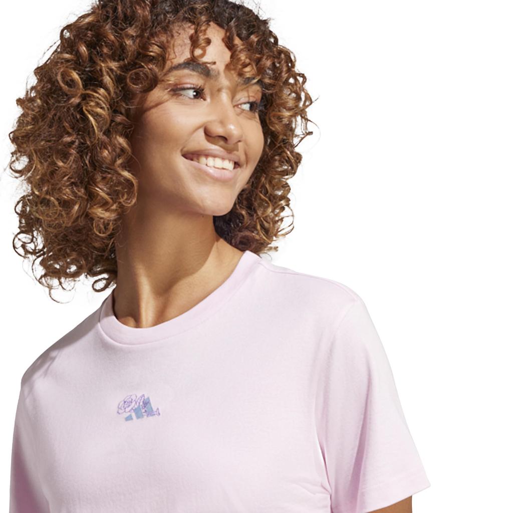 Adidas Short Sleeve MINI ROSE Graphic KQK54 Clear Pink Women's T-Shirt (JN8262)