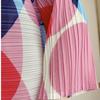Women's Print Dress Summer Loose Pleated Plus Size Dress Long Cropped Sleeve Dress for Beach