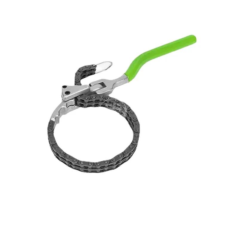 XBD VT14023 Heavy Duty Oil Filter Chain Wrench 60-160mm 60-195mm Chain Type Oil Filter Wrench Auto Tool Engine Box Spanner