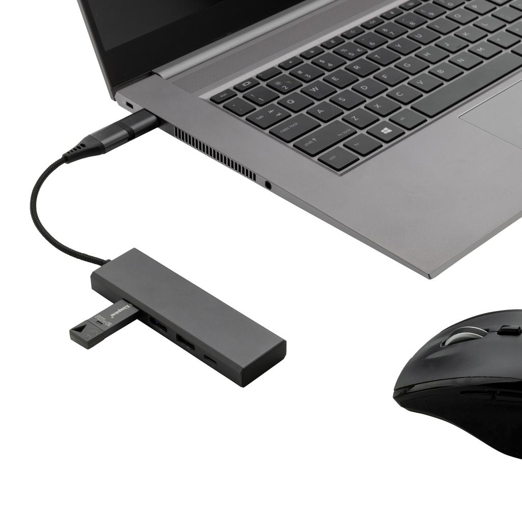 XD Xclusive Terra Recycled Aluminium USB 2.0 Hub