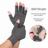Anti-slip Fingerless Compression Gloves for Indoor Sports & Rehabilitation - Marl Grey