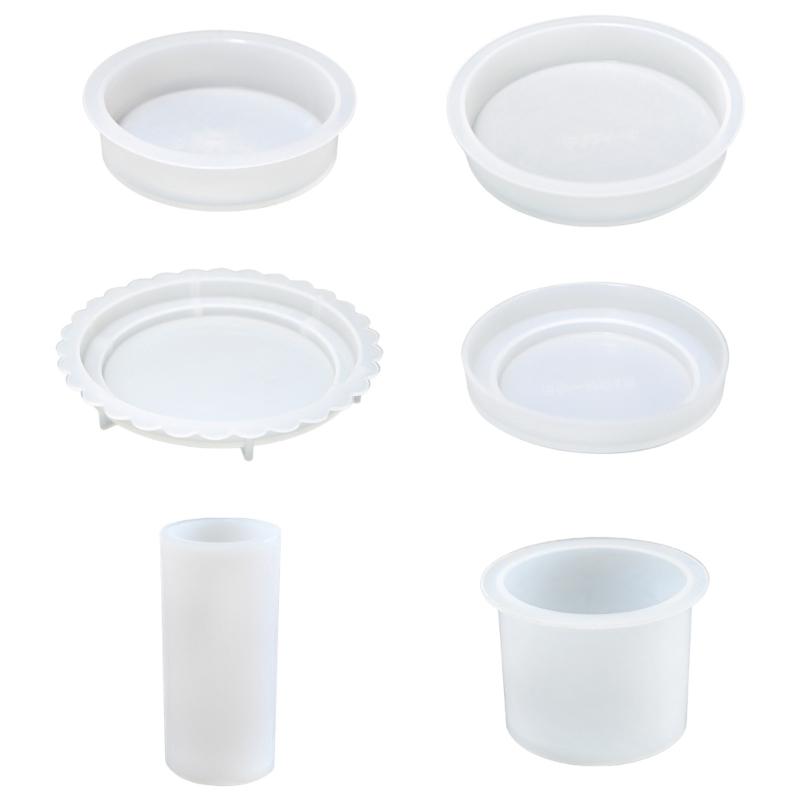 Silicones Mould Cylinder Scented Candle Molds Baking Molds Casting Mould Craft Supplies for Cake Fondant Decorations 1