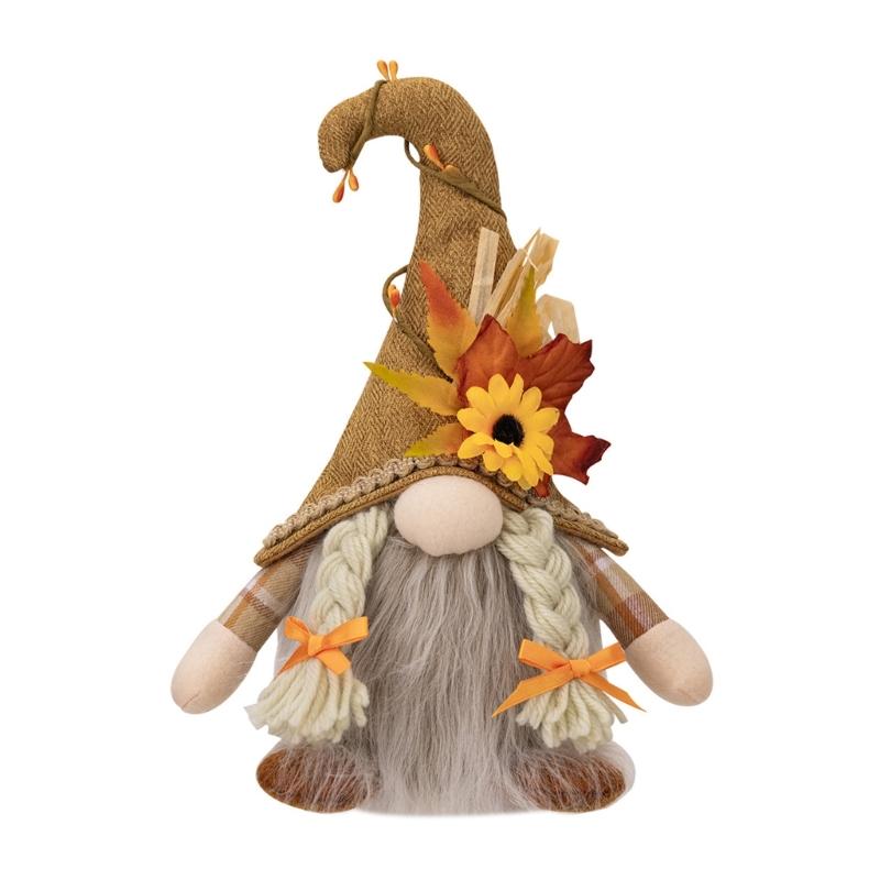 Stylish Glowing Hat Doll Ornament Beautiful Glowing Doll Ornament with Bendable Hat for Thanksgiving Pleasure