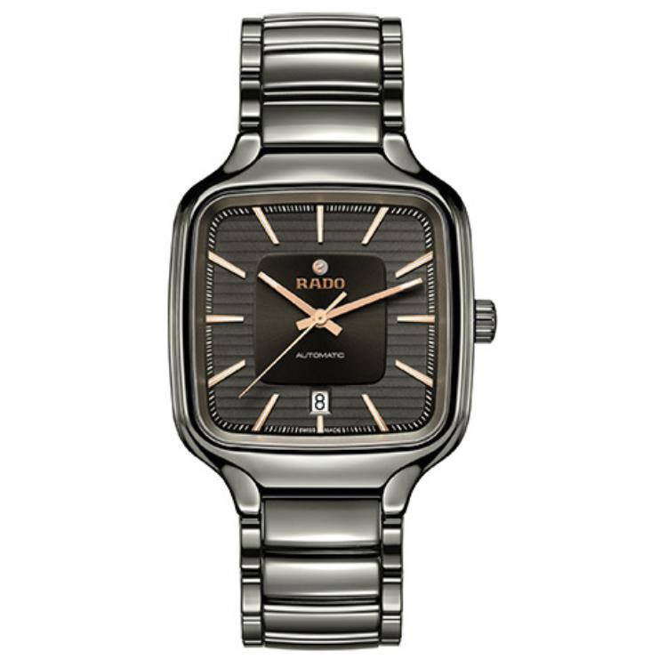 RADO radar true self series automatic mechanical movement plasma ceramic machinery simple business men's watch Swiss watch gray dial R27077102