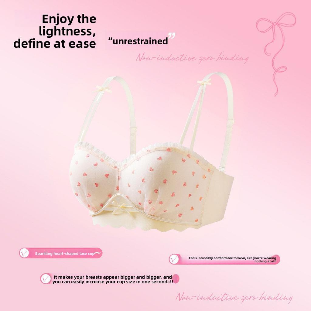 Girl Spring and Summer Pure Desire Sweet Sexy Lace Small Love Gather To Collect Pair of Milk Underwear