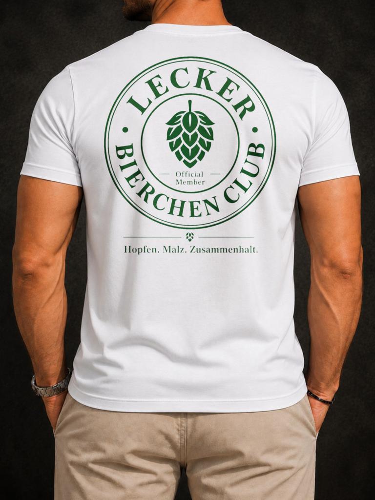 Grünes Hop Bierchen Mitglied T-Shirt Runde Hop Mitglied Text Und Gerunisex Club Slogan Bier Crew Unisex Alle T-Shirts