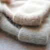 New Rabbit Fur Knitted Hats For Women Real Fox Fur Pom Poms Hat Large Pompom Outdoor Warm Skullies Beanie Winter Hat Christmas