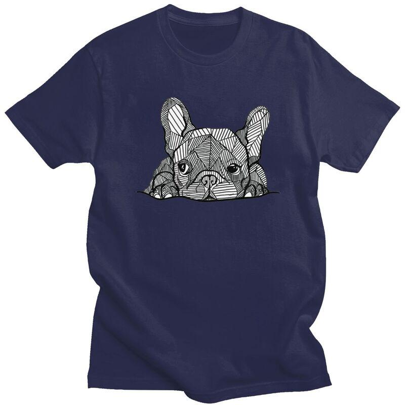 Custom Cool French Bulldog T Shirt Men 100 Cotton Tshirt Frenchie Dog Tee Tops Streetwear Tshirt
