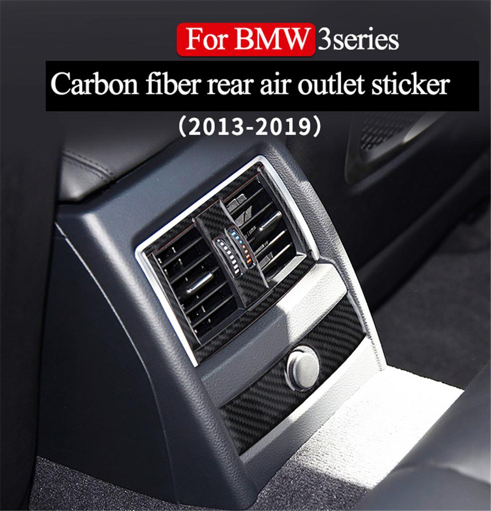 Black Car Interior Decoration Protection Carbon Fiber Sticker For BMW F30 F34 2013-2017 Auto Styling Accessories