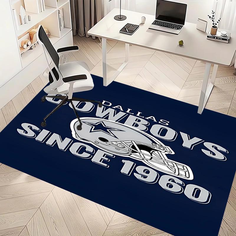 1pc Dallas Cowboys Print Area Rug - Soft, Washable Non-Slip Indoor Mat, Living Room, Home Office Decorative Rug,Office Decorative