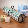 Cylinder Wrapping Paper Storage Bag Large Capacity Transparent Gift Wrapping Roll Organizer PVC with Handle Zipper