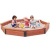 Sandpit - GINGER HOME OCTAGON - Spruce Wood - 199x199x23 Cm - Waterproof Cover