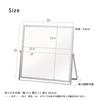 Nagai Kosan Cosmetic Aluminum Tabletop Adjustable Stand Type Mirror, Frame, Mirror, Silver, Angle, Folding, NK-248