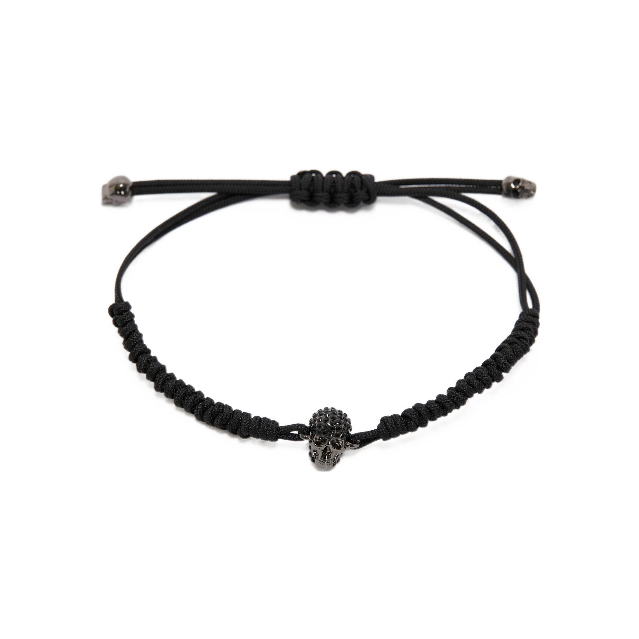 Alexander McQueen Fashion Minimalist Personality Bracelet Men bracelet Black 7284941AAL71000 Black,F