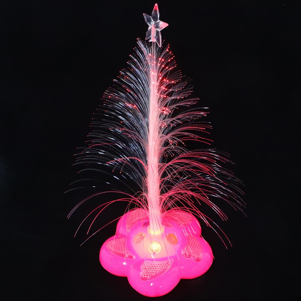 Flashing Christmas Tree Led Fiber Optic Light Colorful Night Lamp For Home Bedroom Party Decoration Random Color No