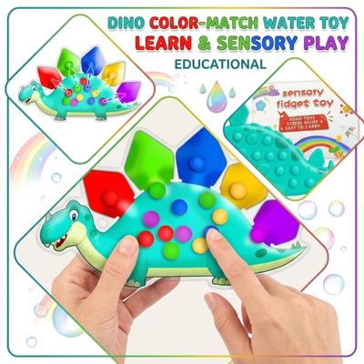 Dinosaur Shape Sensory Water Bag Toy 20ml Creative Educational Matching Toy for Children Early Learning and Development