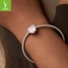 Valentine'S Day Pink Love Diy Bracelet Beaded, Gift For Girlfriend S925 Silver Bead Accessories