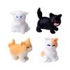 5PC Micro Landscape Creative Cute Orange Cat Kitten Doll Mini Desktop Ornament