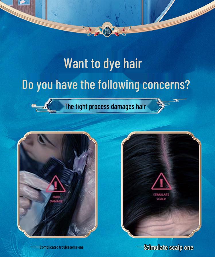 Plant-Based Gray Hair Dye Cream - No Damage, No Peroxide or Ammonia