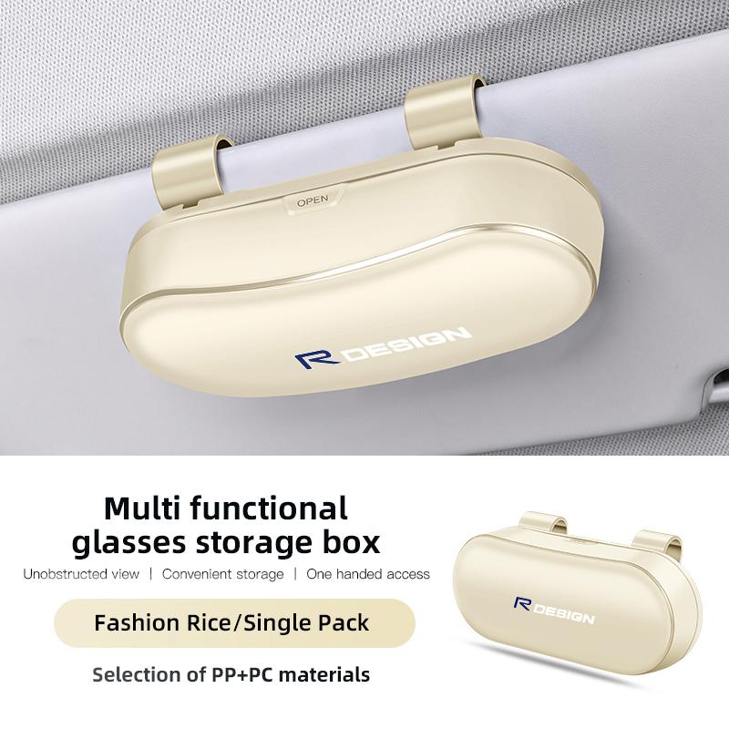 Car Glasses Clip For Volvo Rdesign V60 V40 XC60 XC90 S60 C30 V50 V70 S80 T6 Auto Sunglasses Case Box High Quality Accessorie