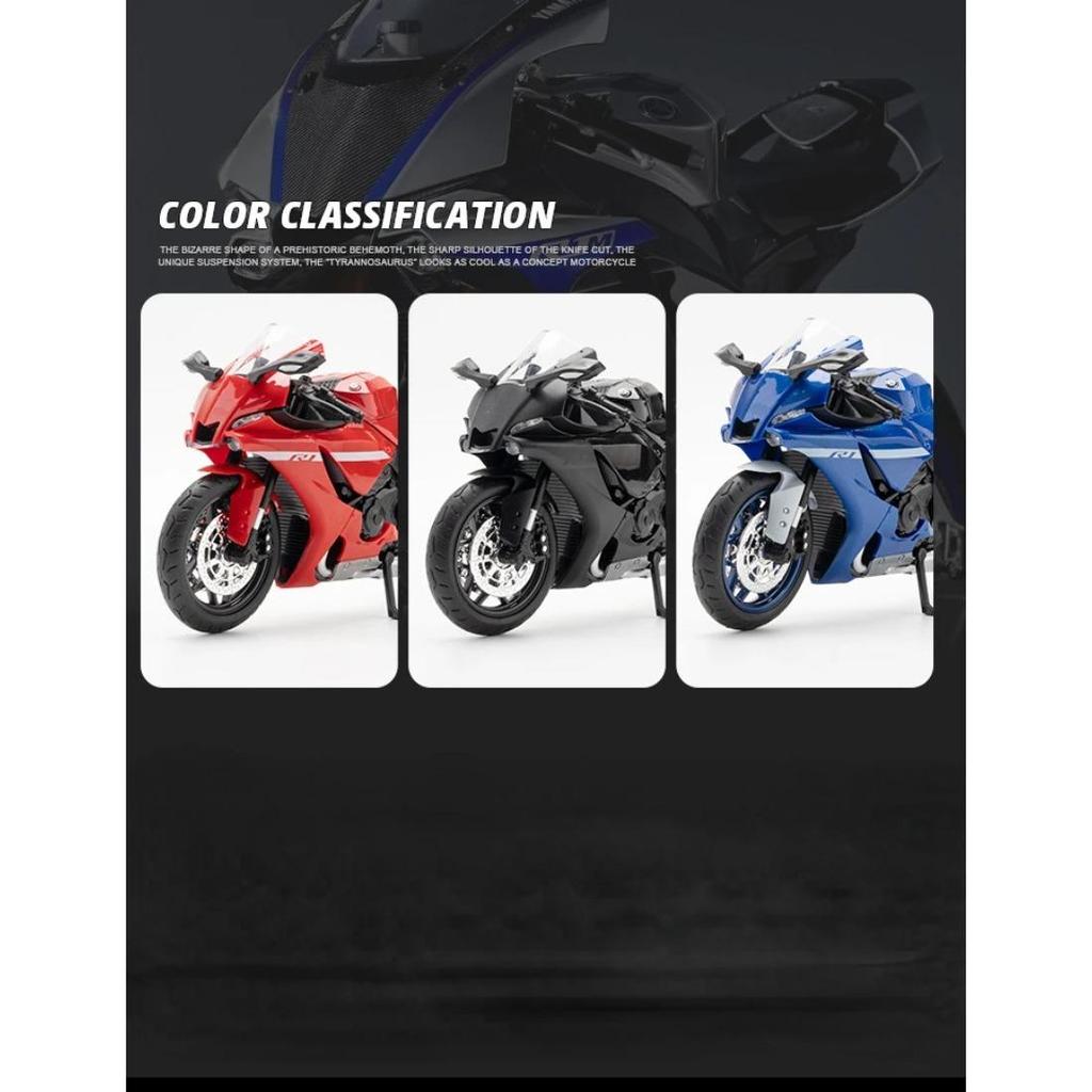 1/12 YAMAHA R1 Motocicletă Aliaj Mașină Jucării Metal Diecasts Motociclete Model cu Lumină și Sunet Vehicul pentru Copii Cadouri M33