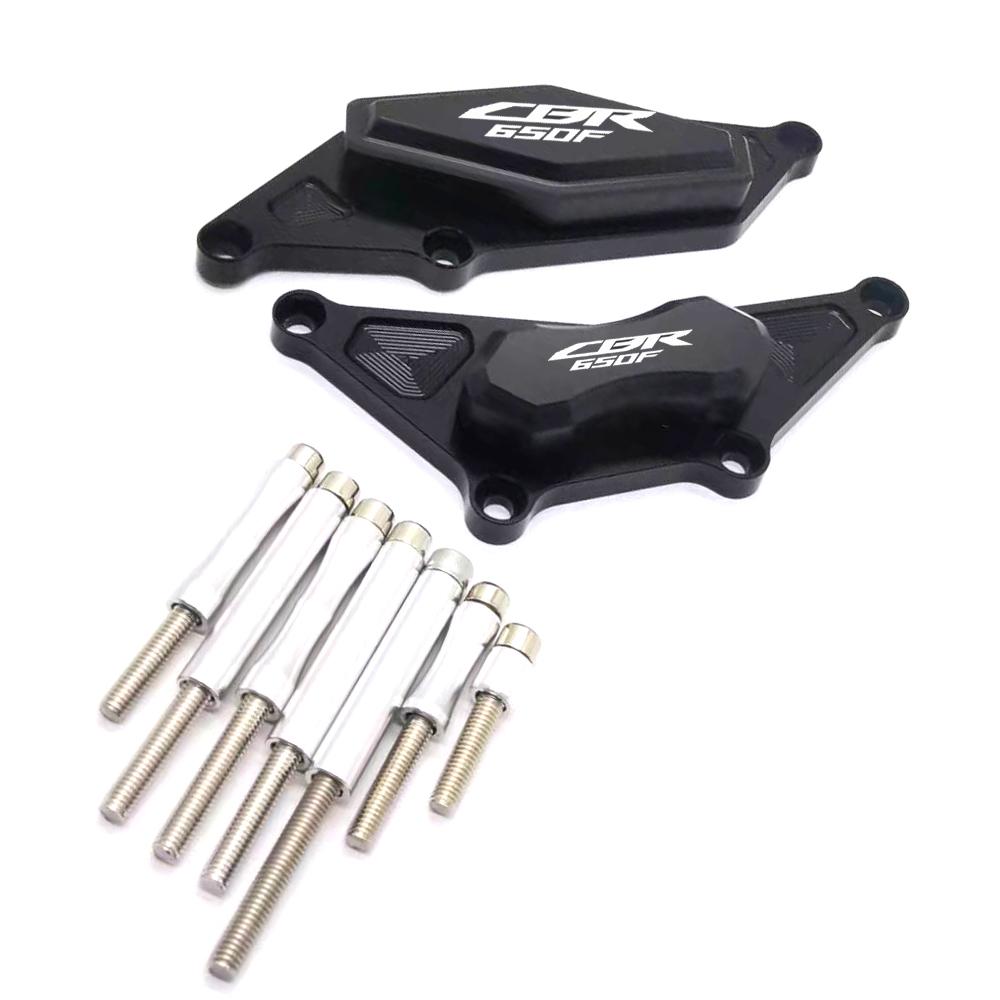 For Honda CBR650F CBR 650F CBR650 F CNC Aluminum +POM Full Set Engine Crash Pads Frame Sliders Protector