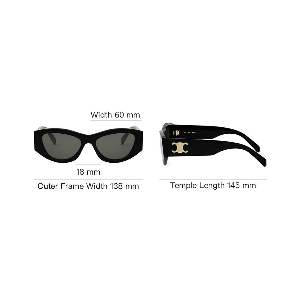 Celine Full Frame Cat Eye Sunglasses Women sunglasses Black CL40308U