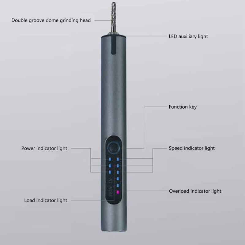 Engraving Machine Intelligent Charging Grinding Pen Electric Engraving Pen 3.7V Power Rotary Tool USB C Charging
