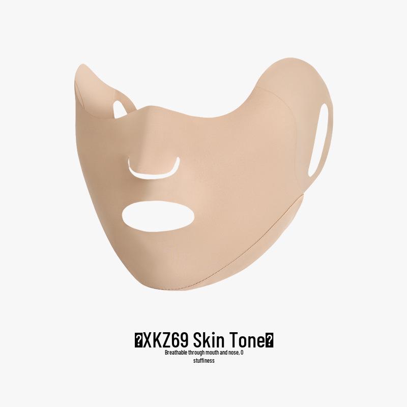 Women's Adjustable Gradient Blush Nylon Ice Silk UV Protection Dustproof Face Mask