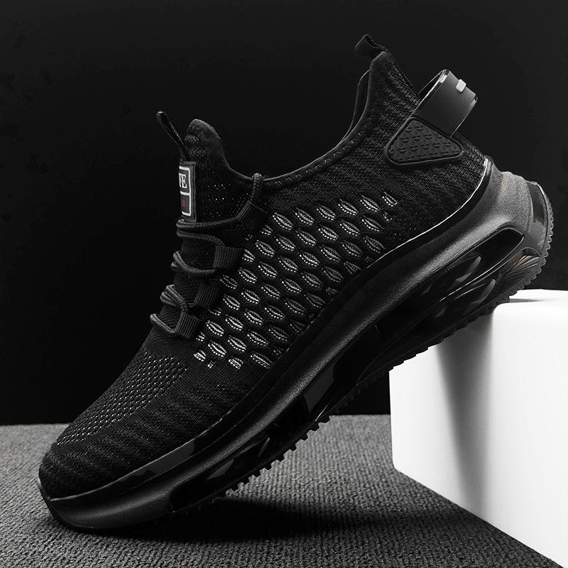 Breathable fly-woven mesh casual men's sports shoes marathon running shoes classic comfortable ultra-light air cushion