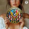 American Army Vintage 8 Inch Round Metal Sign Wall Decor Gift Home Cafe