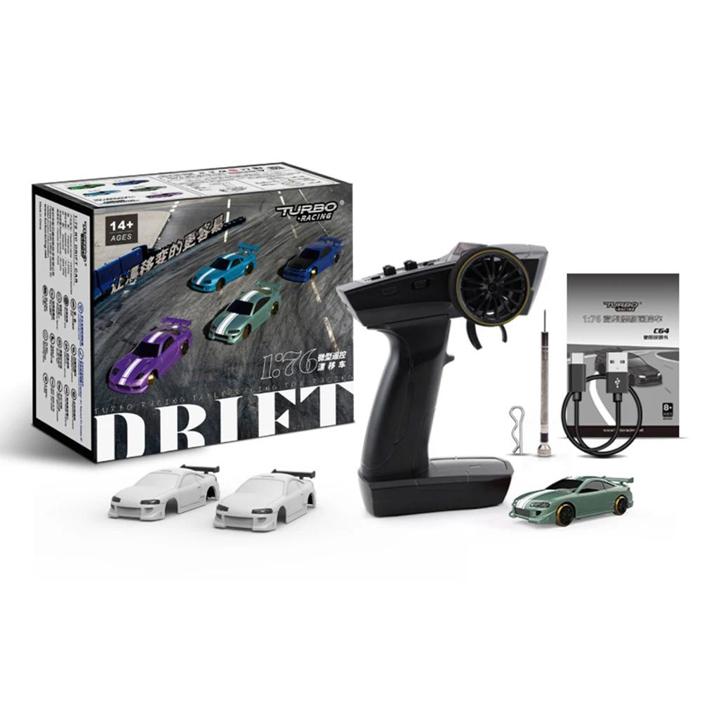 Turbo Racing C64 C65 C61 C62 C63 1:76 Drift RC Car With Gyro Radio Full Proportional Toys For Kids and Adults