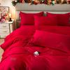 Embroidered Red Chinese Wedding Bedding Four-Piece Set