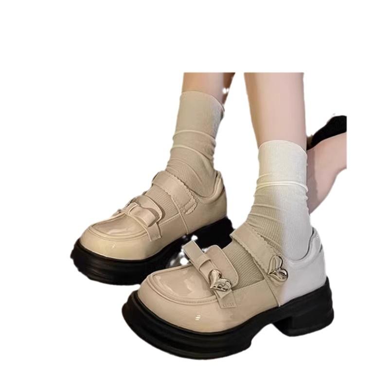 Girls' small leather shoes 2025 spring and autumn new middle-aged and older children's soft-soled black princess shoes, little girl children's pe