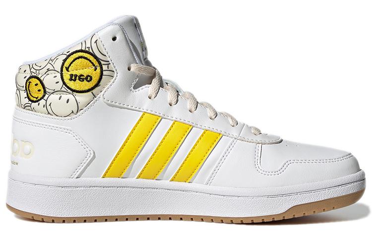 adidas Scarpe Hoops 2.0 Mid 'White Solar Yellow' Donna GY7617