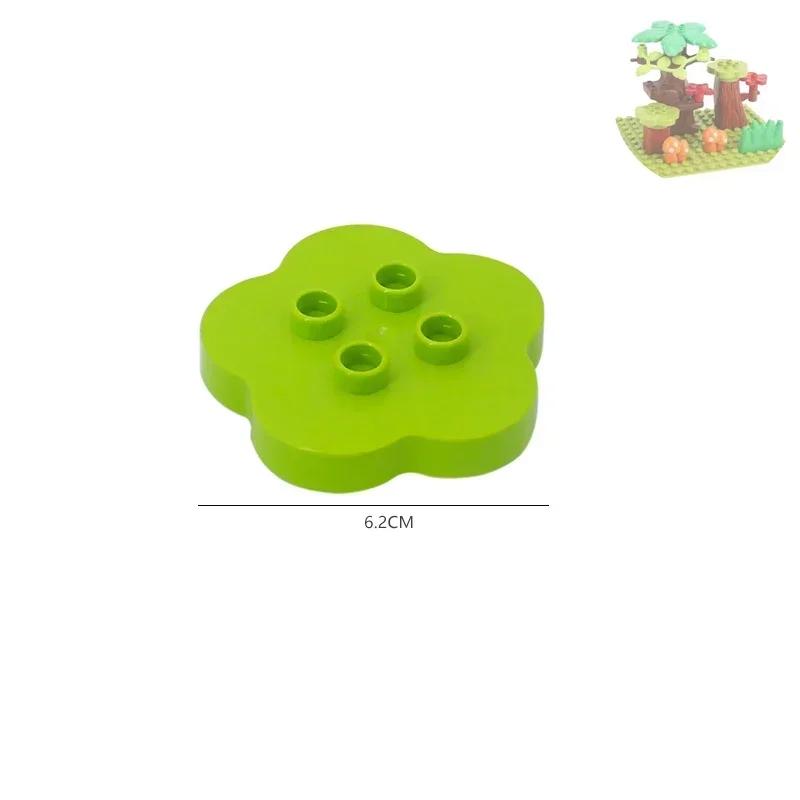 Große Bausteine Outdoor Wald Pflanzen Serie Blume Gras Baum Bauernhof Schmuck Zubehör Kompatible Szenen Spielzeug Kinder Bausteine