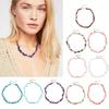 Beaded Choker Necklace Bohemia Colorful Gravel Clavicle Chain Natural Stone Collar Summer Jewelry Gift for Women Girl